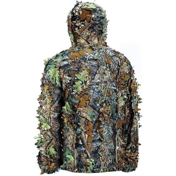 Leafy Hunting Suit 3D Lightweight Hooded Camouflage Ghillie Breathable XXL New - Picture 3 of 6